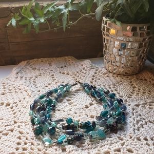Boho beachy blue necklace!